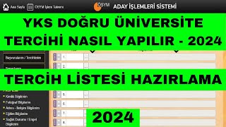 2024 YKS Tercih Nasıl Yapılır  YKS Üniversite Tercihi Yaparken Nelere Dikkat Edilmeli [upl. by Bunow]