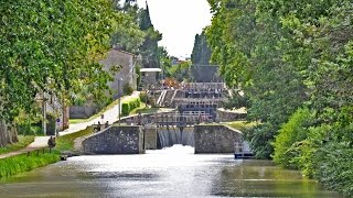 Fonserannes Locks • A Staircase Lock on the Canal du Midi  European Waterways [upl. by Clarette]