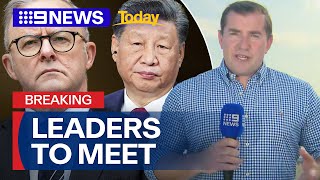 Anthony Albanese to meet with Chinese president Xi Jinping  9 News Australia [upl. by Naujit]