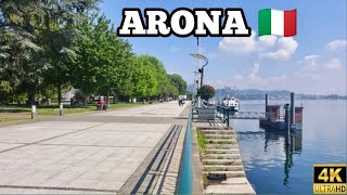 4K walking tour Arona Italy 🇮🇹 Arona lake maggiore  amazing walk Arona [upl. by Kubetz]