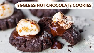 HOT CHOCOLATE COOKIES  Move over hot chocolate bombs  EGGLESS CHOCOLATE COOKIES bake with shivesh [upl. by Granlund]