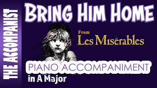 BRING HIM HOME from LES MISERABLES Musical Piano Accompaniment Karaoke Lyrics Onscreen [upl. by Susanna]