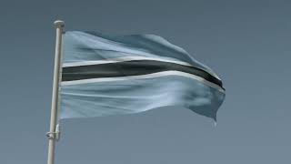 Botswana Waving Flag  Go tshegofaditswe setšhaba se Modimo wa sone e leng Morena DIPESALEME 3312 [upl. by Esinwahs]