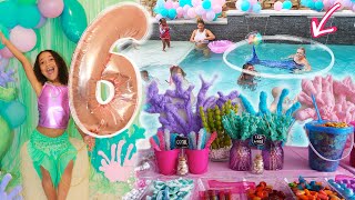 MAGICAL MERMAID POOL PARTY  Ziyas 6th Birthday [upl. by Plumbo434]