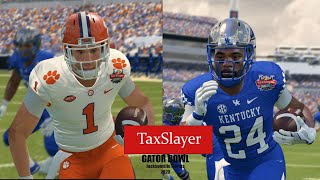 Clemson vs Kentucky NCAA Football Gator Bowl College Football Revamped NCAA 14 [upl. by Parrie]