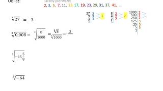 Obliczanie pierwiastka trzeciego stopnia  przykłady [upl. by Aiuqram]