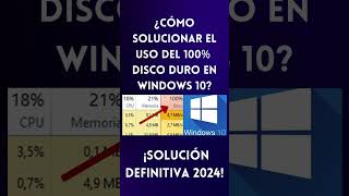 ¿Cómo solucionar el uso del 100 de disco duro en Windows 10 ¡Solución definitiva 2024 [upl. by Akirdnwahs]