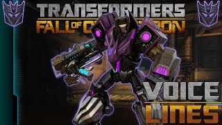 Transformers Fall of Cybertron  Decepticon Shotgunner Voice Lines [upl. by Valery930]