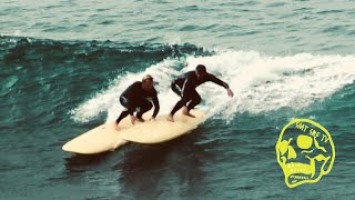 End of summer fun  Sam and Seb Smart challenge each other on the MF 10 SOFTBOARDS over the rocks [upl. by Judon]