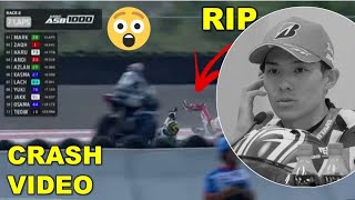 Japanese rider Noguchi dies at 22 after Mandalika crash  Haruki Noguchi Last Video before Crash [upl. by Enomys]