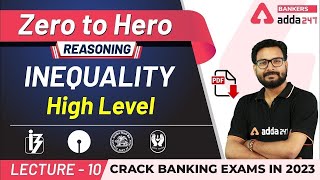 Inequality High Level Reasoning Questions  Adda247 Banking Classes  Lec 10 [upl. by Rosetta]