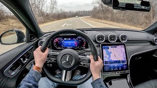 2022 MercedesBenz C 300 4Matic  POV Test Drive Binaural Audio [upl. by Rockel133]