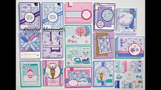 Doodlebugs Winter Wonderland  31 cards from one 6x6 paper pad [upl. by Jacy]