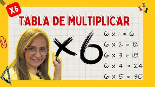 TABLA de MULTIPLICAR del NÚMERO 6  TRUCO [upl. by Enomar]