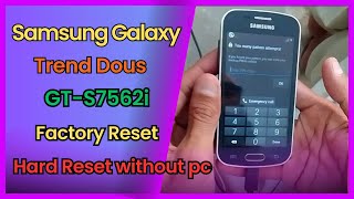 Samsung S7562i hard Reset  Factory Reset  SHTubeTech [upl. by Topliffe962]