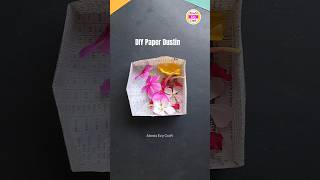 How to make Paper Trash Bin  Origami Trash Bin Tutorial  Paper Dustbin shorts diy [upl. by Claudelle703]