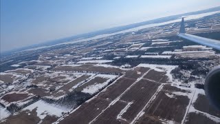 Flair 737 MAX 8 takeoff from Charlottetown Prince Edward Island [upl. by Dnomsed122]