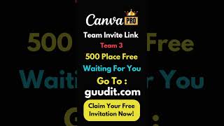 Unlock Canva Pro with a Team Invite Link Free  22112024 CanvaProForFree teaminvitelink [upl. by Shiri]