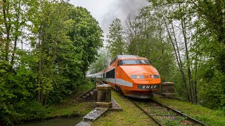 Train à grande vapeur  retour de la rame tgv pse 16 de Villiers Saint Georges [upl. by Dale31]