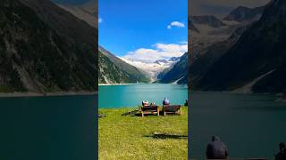 Mesmerizing Olpererhütte LakeSchlegeisspeicher shorts nature mountains travel hiking [upl. by Ashok]