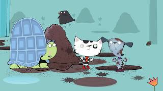 Muddy  Wussywat the Clumsy Cat  Funny Cartoons for Younger Kids [upl. by Rossing]