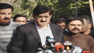 Live Former CM Sindh Syed Murad Ali Shah talks to media outside the Zardari House [upl. by Lednahc169]