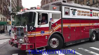 FDNY RESPONDING COMPILATION 84 FULL OF BLAZING SIRENS amp LOUD AIR HORNS THROUGHOUT NEW YORK CITY [upl. by Libove845]