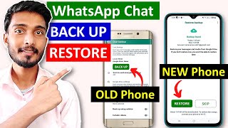 How to Backup amp Restore WhatsApp message  How to Transfer WhatsApp Chat from Old phone to New phone [upl. by Enylecoj302]