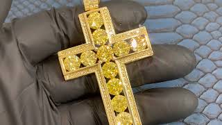 SOLD OUT Canary Yellow Fully Flooded Out Cross Pendant [upl. by Kylynn]