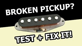 Broken Guitar Pickup DIAGNOSIS  REPAIR  Fender Style Single Coil Diagnosis  Repair Demonstration [upl. by Vance]