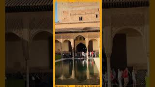 Alhambra of Granada Spain Walkthrough Patio de los Arrayanes 04 [upl. by Althea]