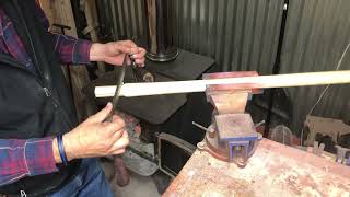 Replacing a sledge hammer handle wood burning and painting the handle [upl. by Scherle880]