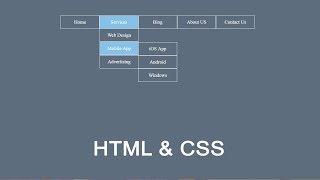 How To Create Drop Down Menu In Html and CSS  DropDown Menu Tutorial [upl. by Cirda]