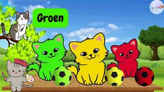 Woorden en Kleuren Leren met Kleurrijke Dieren 🐾🎨  Educatieve Video voor Kinderen  Nederlands [upl. by Higgs661]