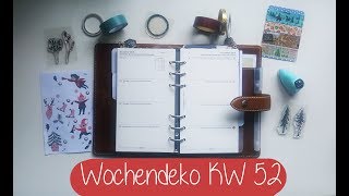 Filofax Wochendeko KW 52 [upl. by Ettevad]