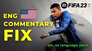 Fifa 23 English Commentary Fix Solved [upl. by Singh185]