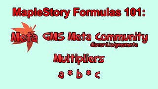 MapleStory Formulas 101 Ep2  What are Stat Multipliers [upl. by Odnam]