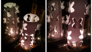 How to make a dewali lamp with paper easy lamp making at home with paperorigami paper lamp [upl. by Jimmy]