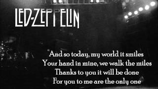 Led ZeppelinThank youLyrics on screen [upl. by Ettennig]