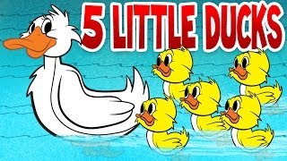 Five Little Ducks  Spring Songs for Children with Lyrics  Kids Songs by The Learning Station [upl. by Cyrilla]