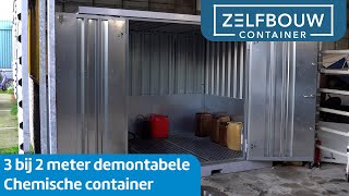 3 bij 2 meter demontabele Chemische container [upl. by Warms]