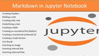 Markdown in Jupyter Notebook [upl. by Cinderella]