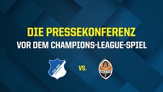 Die Pressekonferenz vor dem ChampionsLeagueSpiel gegen Schachtar Donezk [upl. by Ahsiekar]