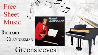 Greensleeves  Richard Clayderman Piano Tutorial  Sheet Music SheetMusicBox [upl. by Katine615]