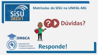 DRGCA Responde  Matrícula SISU 20231 [upl. by Noid]