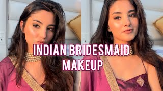 Bridesmaid Makeup At Home  Step by step tutorial  Michu [upl. by Amorete]