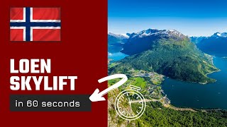 Loen Skylift in 60 Seconds  Spectacular Nordfjord Cable Car in Norway [upl. by Riek]