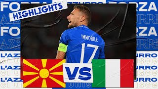 Highlights Macedonia del NordItalia 11  Qualificazioni EURO 2024 [upl. by Roxi]