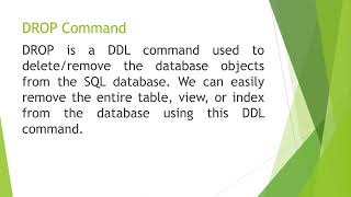 DBMS Unit 2 DDL commands [upl. by Rebe]