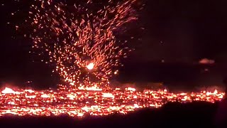 MASSIVE LAVA TORNADOES 💥 ICELAND VOLCANO [upl. by Norvall]